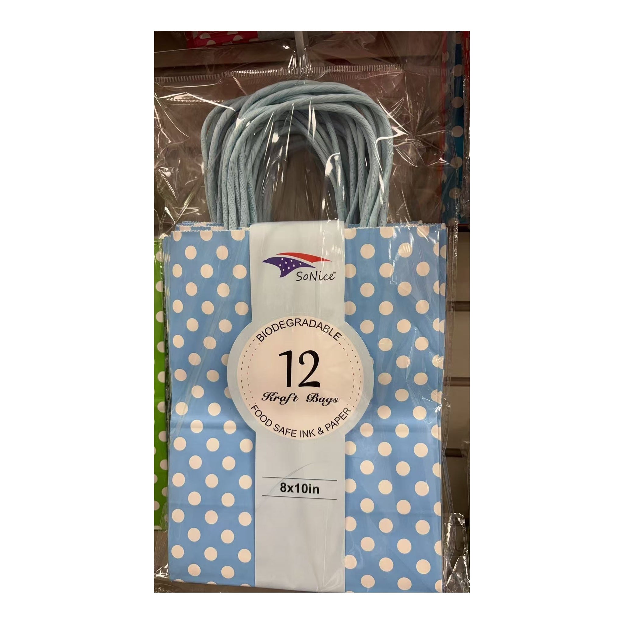 8X10"Dotted Craft Bag Light Blue